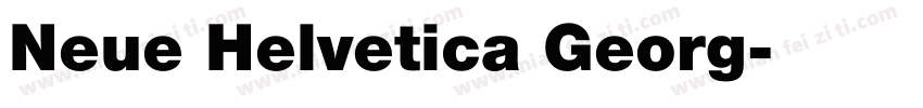 Neue Helvetica Georg字体转换
